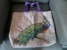 Hand made bag with Peacock