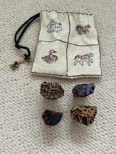 Wooden hand carved printing - wooden, hand-carved