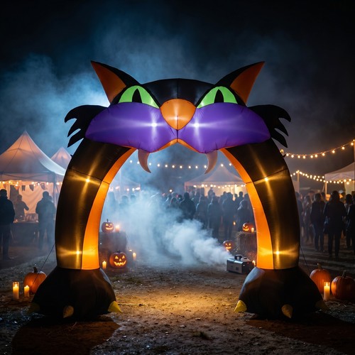 9ft halloween inflatable black - halloween,