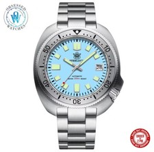 STEELDIVE SD1981 'Captain Willard' Sky Blue SS Seiko NH35 Automatic Dive Watch 