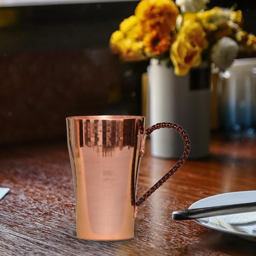 Copper coffee mug - copper, water