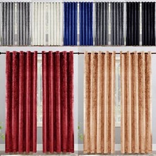 Crushed Velvet Curtains Ring