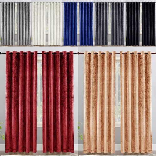 Crushed velvet curtains - velvet,