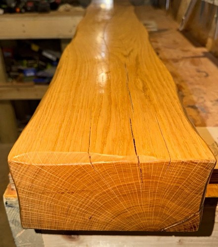 Handmade solid oak fireplace - oak,
