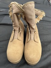US Army Belleville Tan Desert Combat Boots - Size UK 12 Reg - Supergrade - B233