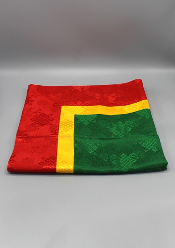 Green silk brocade buddhist - green,
