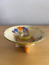 Clarice Cliff crocus candle stick/holder