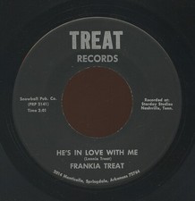 HEAR - Rare Country 45 - Frankia Treat - He's In Love With Me - Treat # PRP-2141