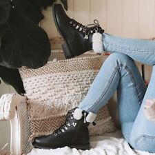 EMU Australia Okab Merino Wool Lined Waterproof Leather Zip Fur Boots Size 5 38