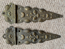 Vintage Brass Hinges Box Hardware Strap Old Straps Hinge Reclaimed Salvage