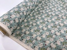 Duck Egg Floral Fabric