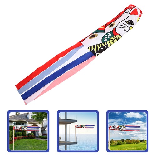 Vibrant large cat windsock - large,