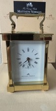 MATTHEW NORMAN TIMEPIECE CARRIAGE CLOCK WITH BOX AND PAPERS