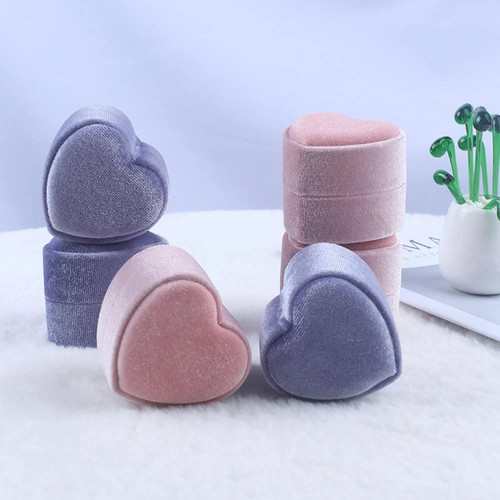Heart shaped velvet ring - heart,