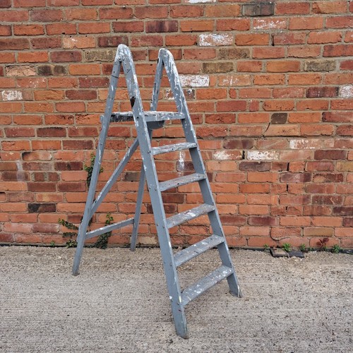 Vintage wooden step - wooden, for