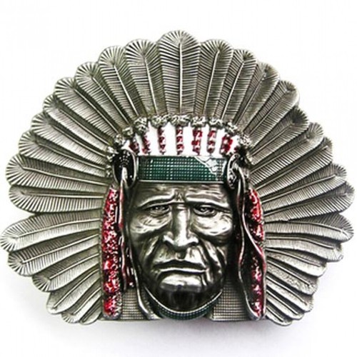 Buckle indian chief vintage - buckle,