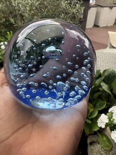 Vintage hand blown glass - glass, orb