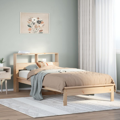 Bookcase bed solid pine - bookcase,