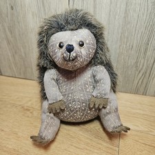 Dora Designs Hedgehog Sitting Brown FABRIC WEIGHTED Paperweight?  DOORSTOP? 6"