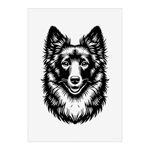 Mudi unframed wall art - unframed,