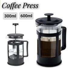 Coffee plunger Glass French Coffee Press with Stainless Steel Filter 300ml 600ml