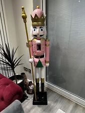 6ft Indoor Wood Nutcracker Statue Xmas