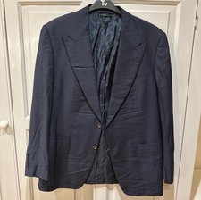 Mens Tom Ford Navy Silk-Mohair