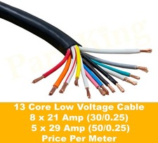 13 Core Low Voltage 12v 24v Trailer Caravan Towbar Automotive Cable Wire 13 Pin