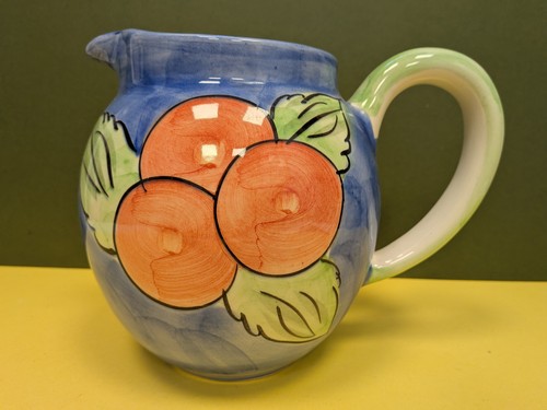 Large vintage jug hand painted - vintage,