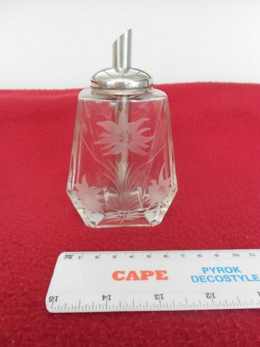 Sugar pourer vintage etched - sugar,