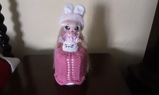Hand knitted toilet roll doll