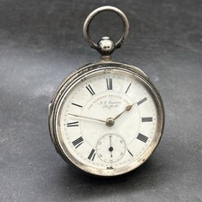 J G GRAVES EXPRESS LEVER Pocket Watch LARGE 1896 Silver Case N/R Repair or Prop