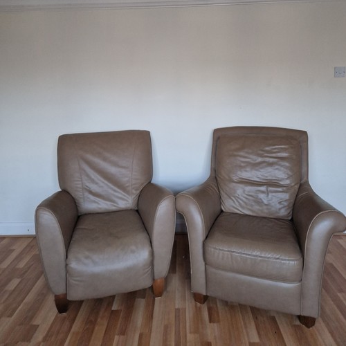 Natuzzi brown leather chairs - natuzzi,