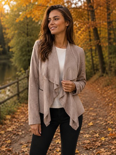 Kaliko grey suede - drape, open