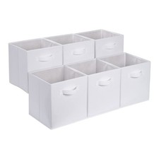 Amazon Basics Collapsible Fabric Storage Cube/Organiser, Pack of 6 - (READ)