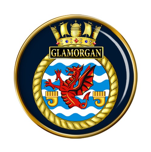 Hms glamorgan royal navy pin - hms,