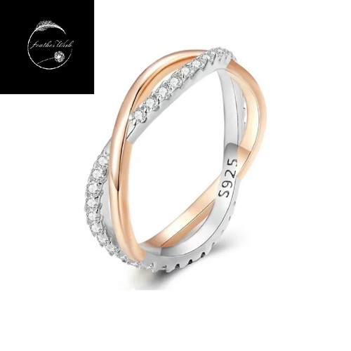 Sterling silver 925 ring - silver, rose