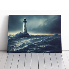 Enviable Lighthouse Canvas Wall Art Print Framed Picture Home Decor Living Room