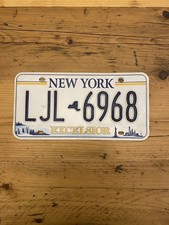 Vintage New York Excelsior US Car License Number Plate LJL 6968