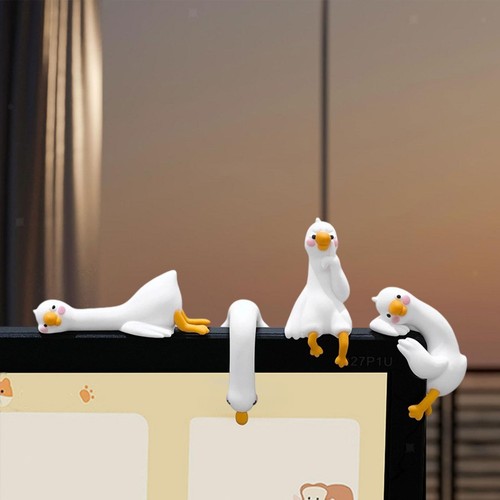 Small goose statues - statues, desk