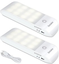 Motion Sensor Light Cupboard Night Light, With Magnetic Stick &USB Rechargeable 