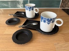 KLM ROYAL DUTCH AIRLINES MARCEL WANDERS BUSINESS CLASS DELFT COFFEE CUPS x 2