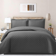 3 Piece Bedspread Quilted Bed