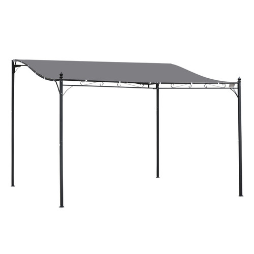 4x3 canopy metal wall gazebo - 4x3,