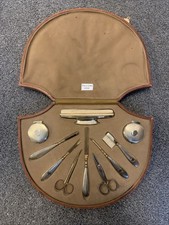 Large Silver Mounted Manicure Set Birmingham 1920 Inc Two Good Silver Boxes