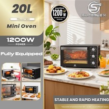 SUPERLEX Mini Oven & Grill for Counter Top 20 Litre 1200W Electric Visual Window