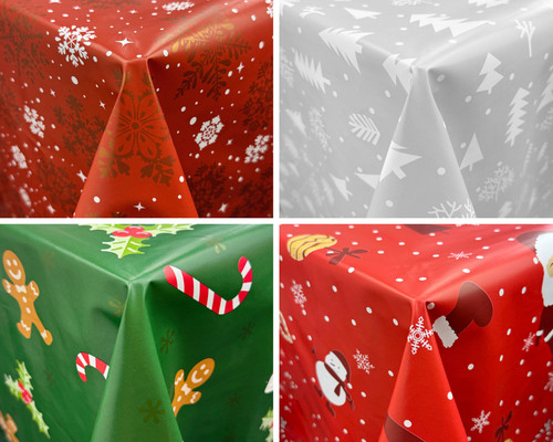 Christmas patterned oilcloth - christmas,
