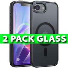 Clear Black Edge Case for iPhone 16e Shockproof Phone Cover & 2 Screen Protector
