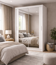 120cm White Sliding Door