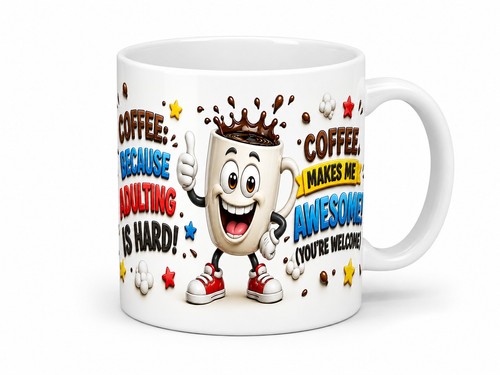 Fun cartoon mug ideal gift - gift, for